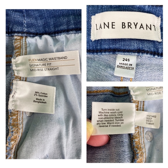 Lane Bryant Short Inseam Signature Fit Mid-Rise Straight Leg Jeans - Picture 15 of 15